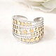 304 Stainless Steel Cuff Open Rings(SA-CBAB767-22GP)-2