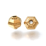 304 Stainless Steel Spacer Beads, Lantern, Ion Plating(IP), Real 18K Gold Plated, 5.5x6x5.5mm, Hole: 1mm(STAS-L315-002G)