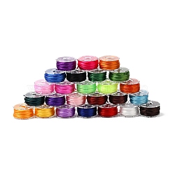 25 Rolls 25 Color Round Elastic Crystal String, Elastic Beading Thread, for Stretch Bracelet Making, Mixed Color, 1mm, about 6.56 Yards(6m)/roll, 1 Roll/color(EW-H001-01)