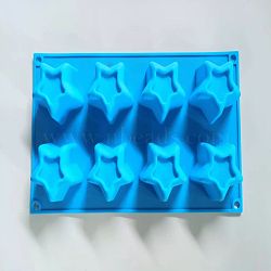 5 Pointed Star Cake Silicone Molds, Bake Molds, Royal Blue, 295x173x39mm, Inner Diameter: 64mm(BAKE-PW0001-054)