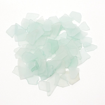 Sea Glass Chip Beads, No Hole, Nuggets, For Aquarium Fish Tank Decoration, 29~70x28~48x3.5~6mm