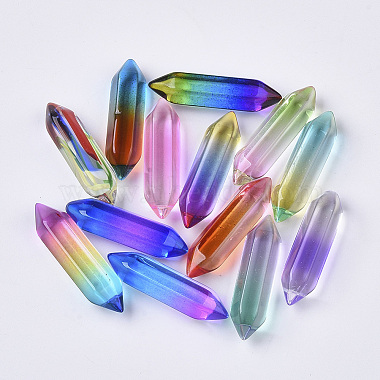 30mm Mixed Color Bullet Glass Beads