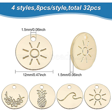32Pcs 4 Style Alloy Charms(FIND-BC0002-88)-2