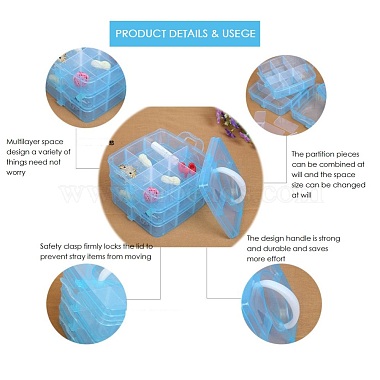 Rectangle Portable PP Plastic Detachable Storage Box(CON-D007-02C)-7