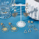 12Pcs 3 Style Brass Stud Earring Findings with Loop(DIY-BBC0001-03)-5