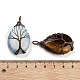 Mixed Gemstone Copper Wire Wrapped Tree Pendants(FIND-A043-06)-3