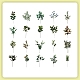 40Pcs 20 Styles Waterproof PET Flower Sticker Labels(PW-WG83746-07)-1