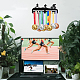 Running & Skiing & Cycling Theme Iron Medal Hanger Holder Display Wall Rack(ODIS-WH0021-705)-7