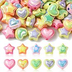 50Pcs 10 Styles Opaque Acrylic Beads, Star/Heart, Mixed Color, 15~17x17.5x10~12mm, Hole: 3mm, 5pcs/style
(OACR-CJ0001-88)