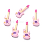 Resin Cabochons, DIY Accessories, Phone Case Decoration, Guitar, Plum, 38x14x6mm(CRES-P015-C05)