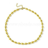 Ion Plating(IP) 304 Stainless Steel Bead Necklaces, Golden, 14.57 inch(37cm)(NJEW-C053-03G)