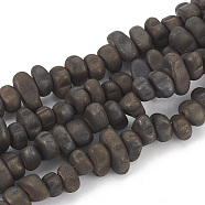 Electroplate Non-magnetic Synthetic Hematite Beads Strands, Matte Style, Chips, Gunmetal Plated, 5~10x4.5~5.5x4mm, Hole: 1mm, about 105pcs/strand, 14.9 inch(G-T061-103A)