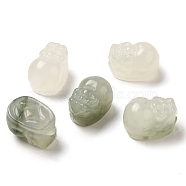 Natural Jade Carved Beads, Pi Xiu, 16x11x10.5mm, Hole: 1.2mm(G-P550-14B)