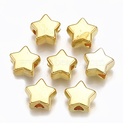 CCB Plastic Beads, Star, Golden, 12x12.5x7mm, Hole: 3.5mm(X-CCB-S160-213)