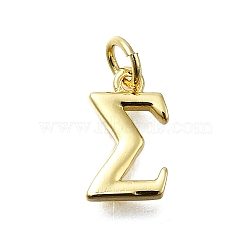 Brass Pendants, With Jump Ring, Long-Lasting Plated, Lead Free & Cadmium Free, Rack Plating, Real 18K Gold Plated, Symbol, 12x7.5x2mm, Hole: 3mm(KK-K400-51G-G)