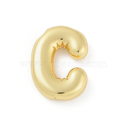 Rack Plating Brass Pendants, Long-Lasting Plated, Lead Free & Cadmium Free,  Real 18K Gold Plated, Letter C, 18x13x4mm, Hole: 1.8mm(KK-A224-01C-G)