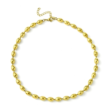 Ion Plating(IP) 304 Stainless Steel Bead Necklaces, Golden, 14.57 inch(37cm)