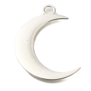 Tibetan Style Alloy Pendants, Cadmium Free & Lead Free, Moon, Antique Silver, 45x30x1.5mm, Hole: 4mm