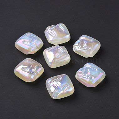 Rainbow Iridescent Plating Acrylic Beads(OACR-A010-06F)-4