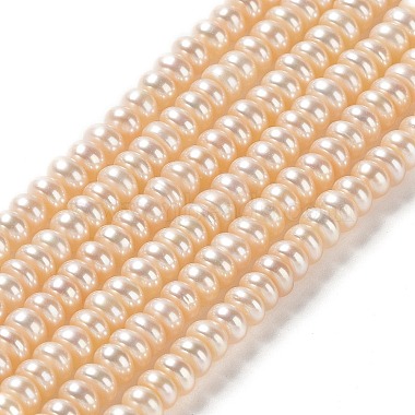 PapayaWhip Rondelle Pearl Beads