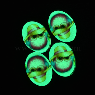 14mm MediumTurquoise Oval Glass Cabochons
