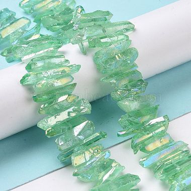Brins de perles de cristal de quartz naturel(G-K181-B32)-4