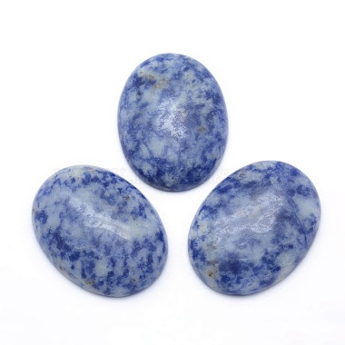 40mm Oval Blue Spot Stone Cabochons