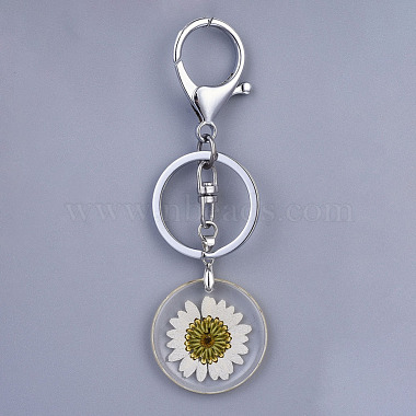 Alloy Resin Dried Flower Keychain(KEYC-JKC00197)-2