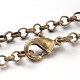 Eisen Kreuzkette Rolo Kette Halskette Herstellung(X-NJEW-JN01384-04)-1