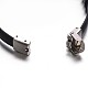 Jewelry Black Color PU Leather Cord Bracelets(BJEW-G467-16)-3