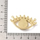 Rack Plating Brass Pave Clear Cubic Zirconia & Glass Pendants(KK-G504-23G-03)-3