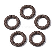 Spray Painted CCB Plastic Linking Rings, Quick Link Connectors, for Jewelry Chain Making, Ring, Rosy Brown, 39x39x7.5mm, Inner Diameter: 24mm(CCB-Q091-010C)