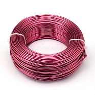 Round Aluminum Wire, Bendable Metal Craft Wire, Flexible Craft Wire, for Beading Jewelry Doll Craft Making, Cerise, 22 Gauge, 0.6mm, 280m/250g(918.6 Feet/250g)(AW-S001-0.6mm-03)