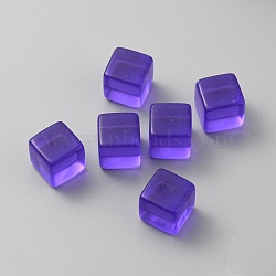 Transparent Acrylic Beads, No Hole, Cube, Blue Violet, 10x10x10mm(OACR-WH0038-01A)
