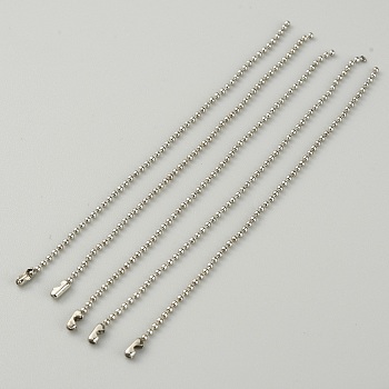 Iron Ball Chain, Tag Chains, with Connector, for Acrylic Discs, Photocard Sleeve, Card Holder, Price Tags, Platinum, 10.5x0.15cm
