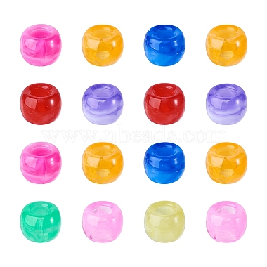Mixed Color Barrel Resin Beads