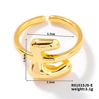 Letter E Brass Finger Rings