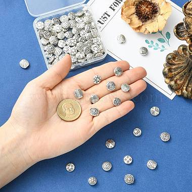 100Pcs 10 Styles Tibetan Style Alloy Beads(FIND-CJ0005-62)-4