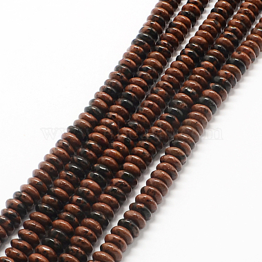 6mm Rondelle Mahogany Obsidian Beads