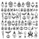 80 pcs pendentifs en alliage de style tibétain d'Halloween(JX187A)-1