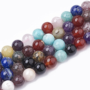 Natural Mixed Stone Beads Strands, Round, 6mm, Hole: 1mm, about 70pcs/strand, 15.7 inch(G-T064-52A)