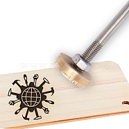 Stamping Embossing Soldering Iron with Stamp, for Cake/Wood, Other Pattern, 30mm(AJEW-WH0113-15-15)