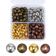 Tibetan Style Alloy Spacer Beads, Lead Free & Cadmium Free, Bicone, Mixed Color, 7.8x5.5mm, Hole: 1mm, 240pcs/box(PALLOY-CJ0001-52-RS)