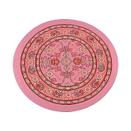 Turk Style Round Carpet Woven Floor Mat, for 1:12 Mini Doll House, Pale Violet Red, 160mm(PW-WG98111-01)