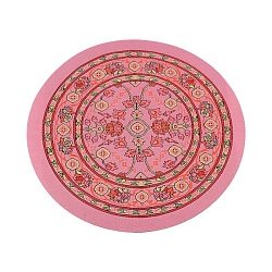 Turk Style Round Carpet Woven Floor Mat, for 1:12 Mini Doll House, Pale Violet Red, 160mm(PW-WG98111-01)