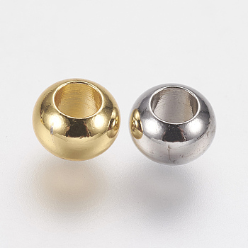 Brass Spacer Beads, Rondelle, Mixed Color, 6x4mm, Hole: 3mm