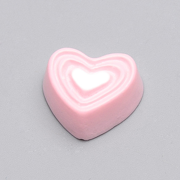 Resin Cabochons, Cake, Pink, 17x16x7mm