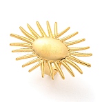 304 Stainless Steel Adjustable Rings for Women, Golden, Sun, Inner Diameter: 17mm(RJEW-F158-02G-02)