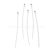 Brass Ball Head Pins, Lead Free & Cadmium Free, 925 Sterling Silver Plated, 45x0.6mm, Head: 2mm(KK-H502-03Q-S)