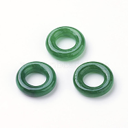 Natural Jade Charms, Dyed, Ring, 12x3mm, Hole: 6mm(G-E418-34)